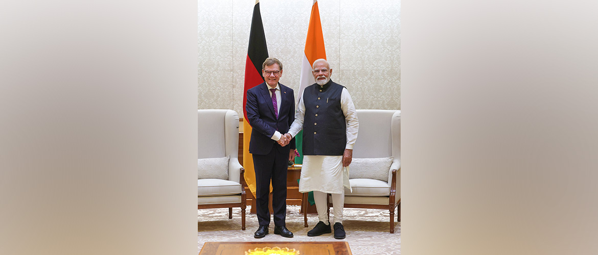 Hon’ble PM Narendra Modi meeting with German Foreign Minister Johann Wadephul (Delhi, 04.09.2025)