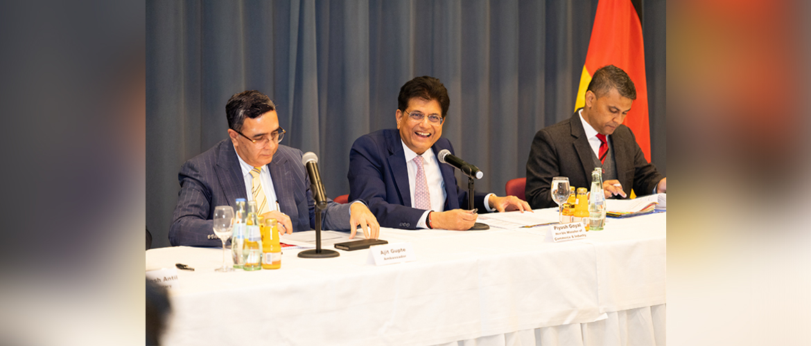 Minister of Commerce and Industry of India, Mr. Piyush Goyal chaired the Round Table discussion with the CEOs of German Mittelstand (SME) Companies and Indian Businesses at the Embassy of India, Berlin on 23.10.2025
